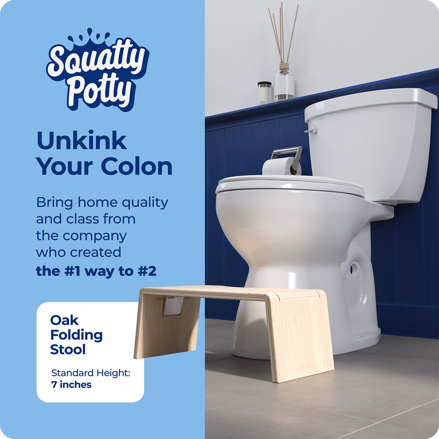 OSLO OAK FOLDING STOOL - Sqoatty Pottys