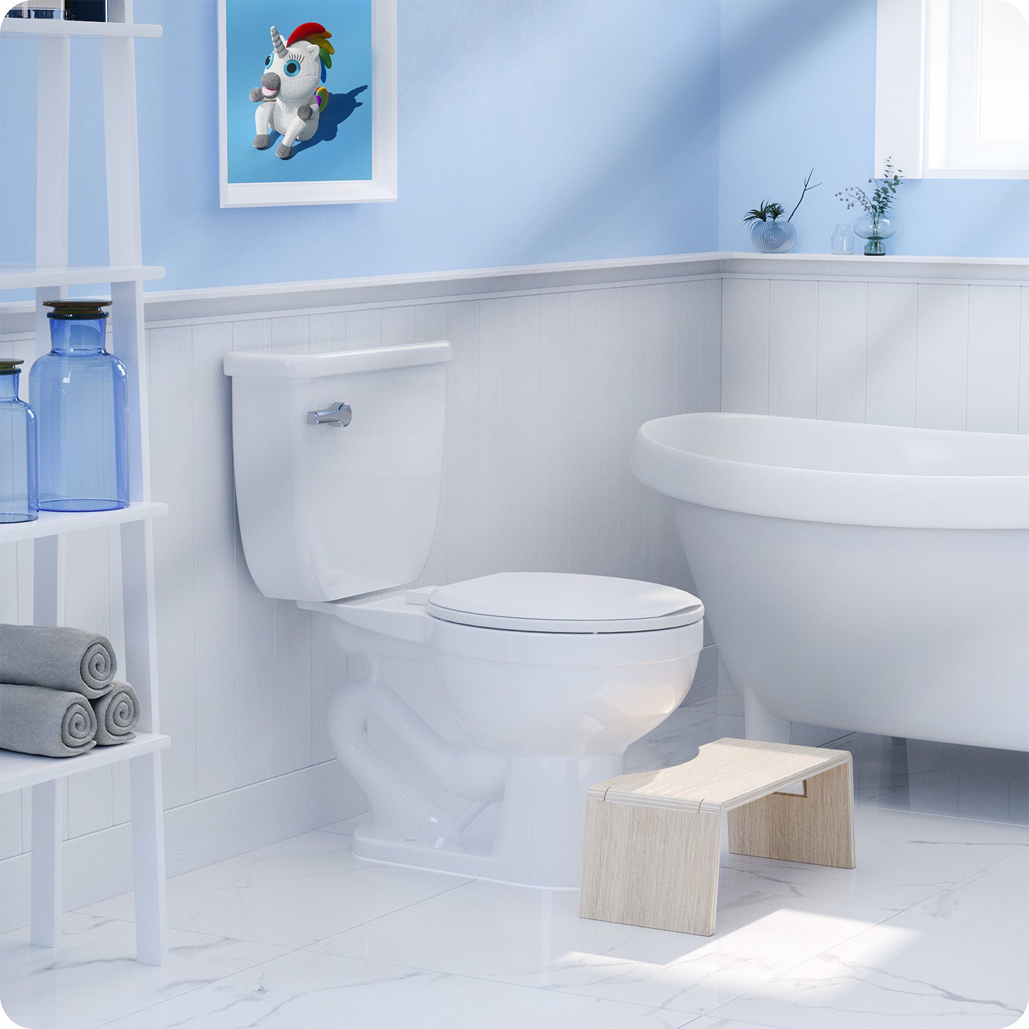OSLO OAK FOLDING STOOL - Sqoatty Pottys