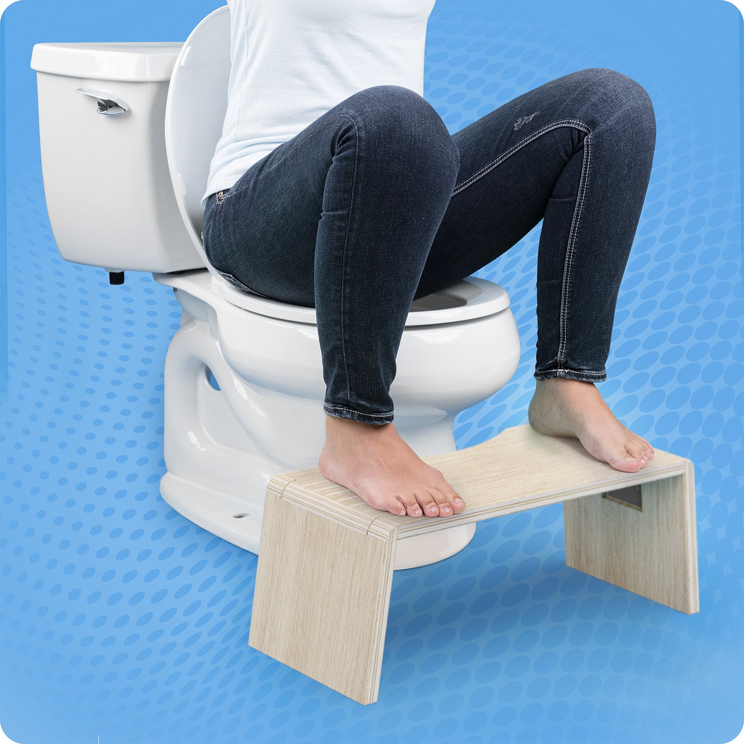 OSLO OAK FOLDING STOOL - Sqoatty Pottys
