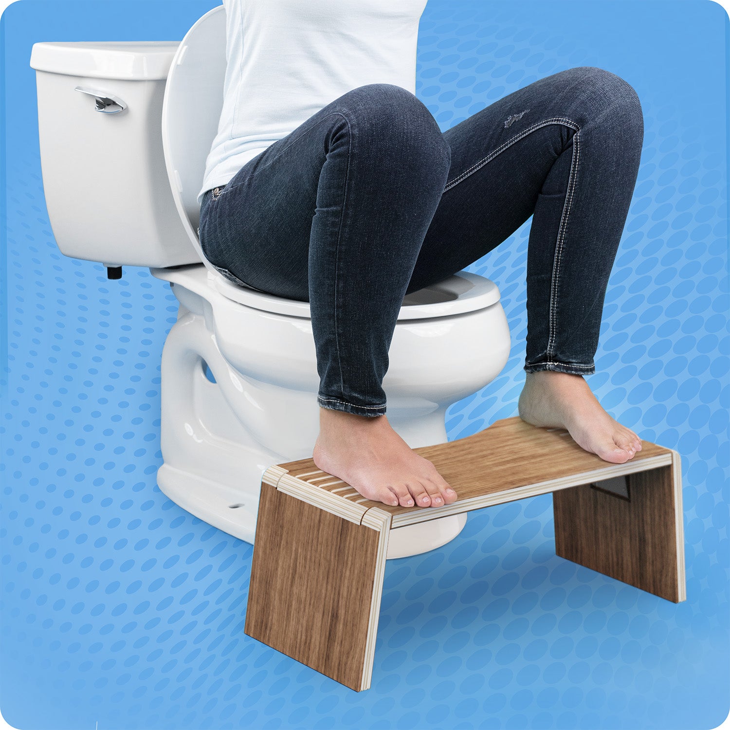 OSLO TEAK FOLDING STOOL - Sqoatty Pottys