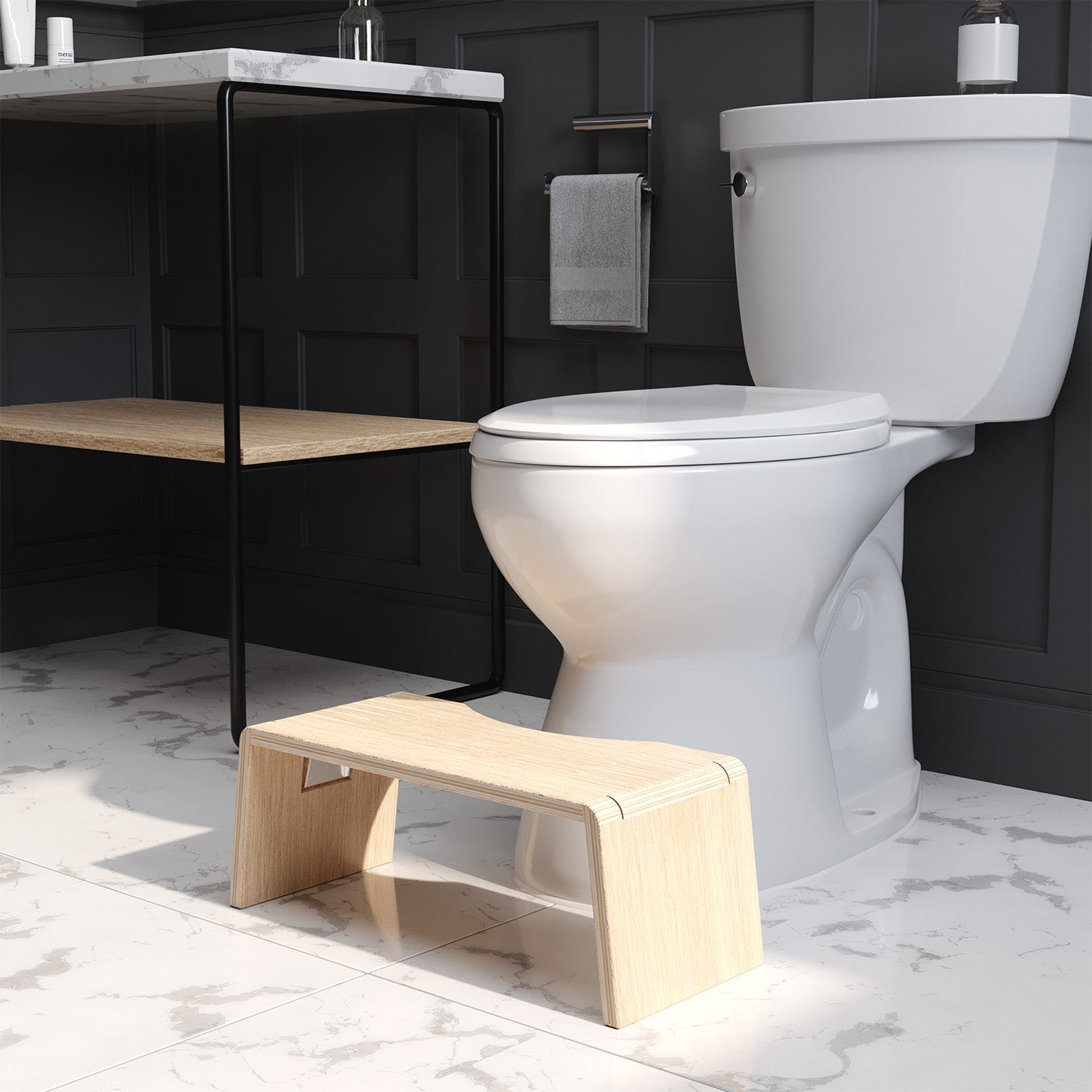 OSLO OAK FOLDING STOOL - Sqoatty Pottys