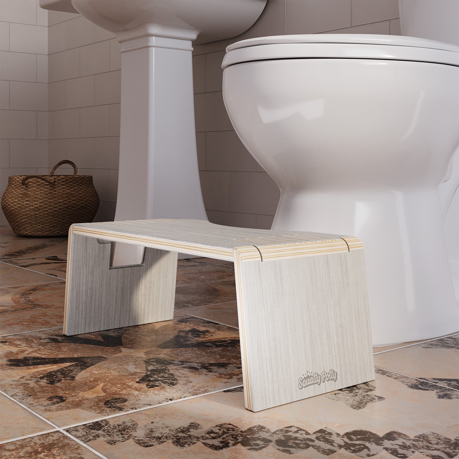 OSLO EUCALYPTUS FOLDING STOOL - Sqoatty Pottys